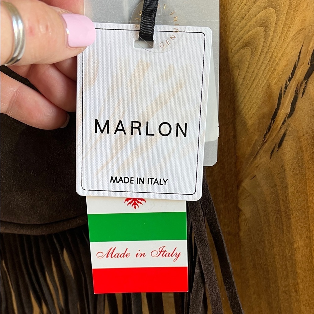 Marlon Firenze | Chocolate Leather Hobo Bag w/ Interchangeable Crossbody Strap - Picture 3 of 9